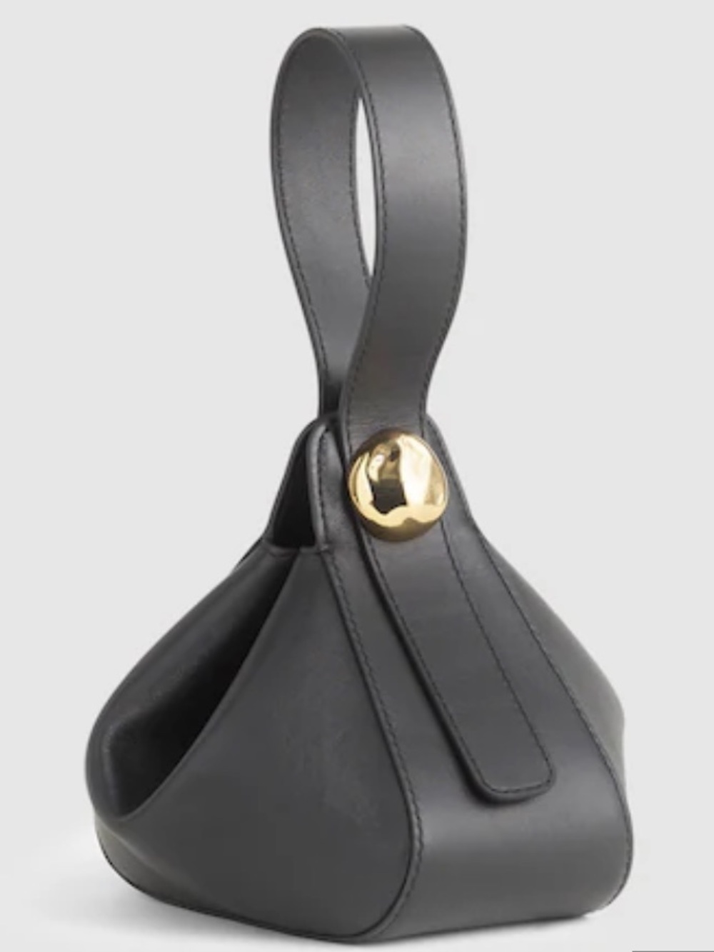 Madewell The Sculpted Metal Wristlet Bag